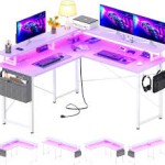 Armocity desk with LED lights